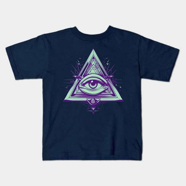 All Seeing Eye Kids T-Shirt by Trip Tank